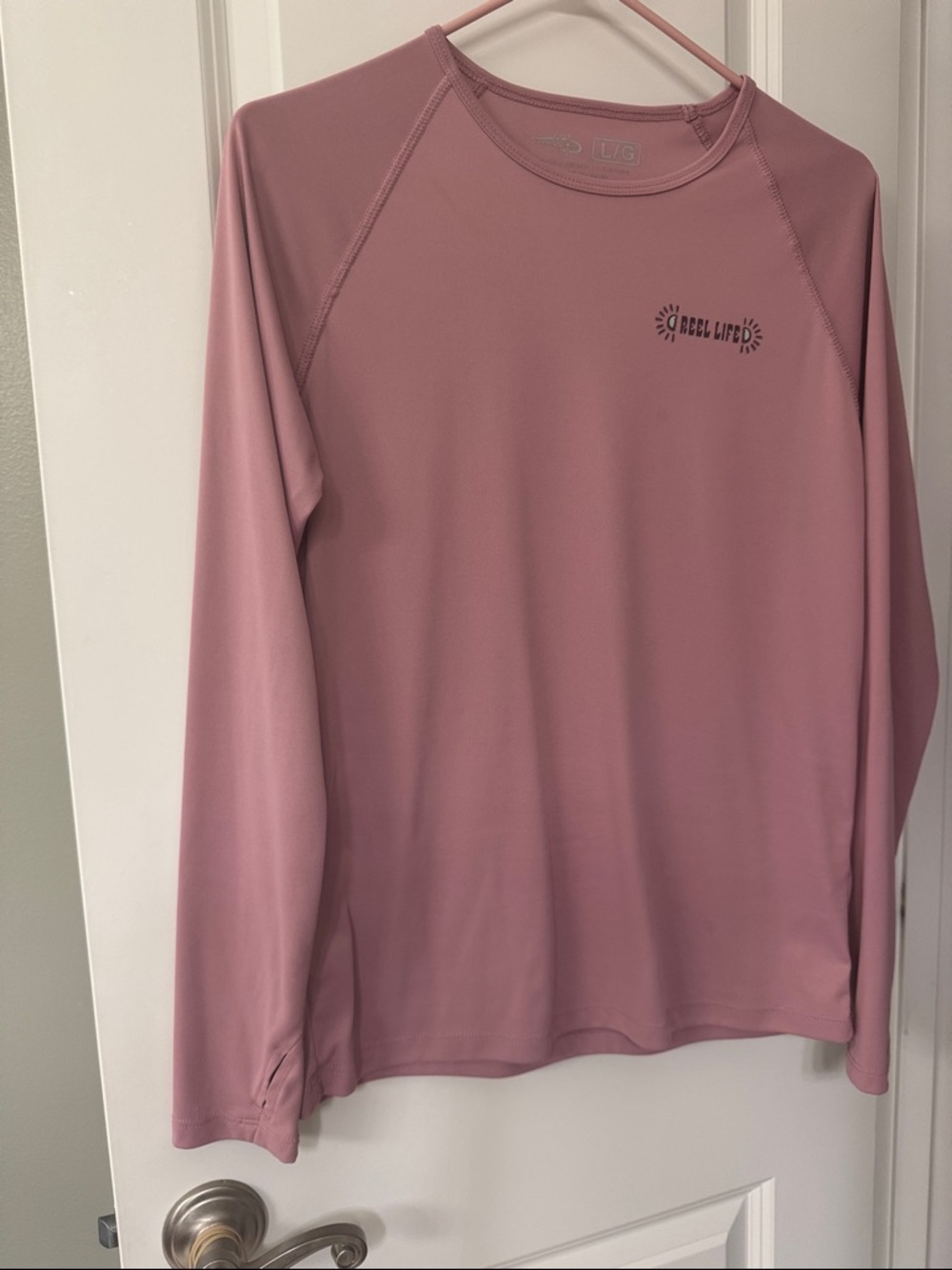 Reel Life Women's Long-Sleeve Active Top in Dusty Rose